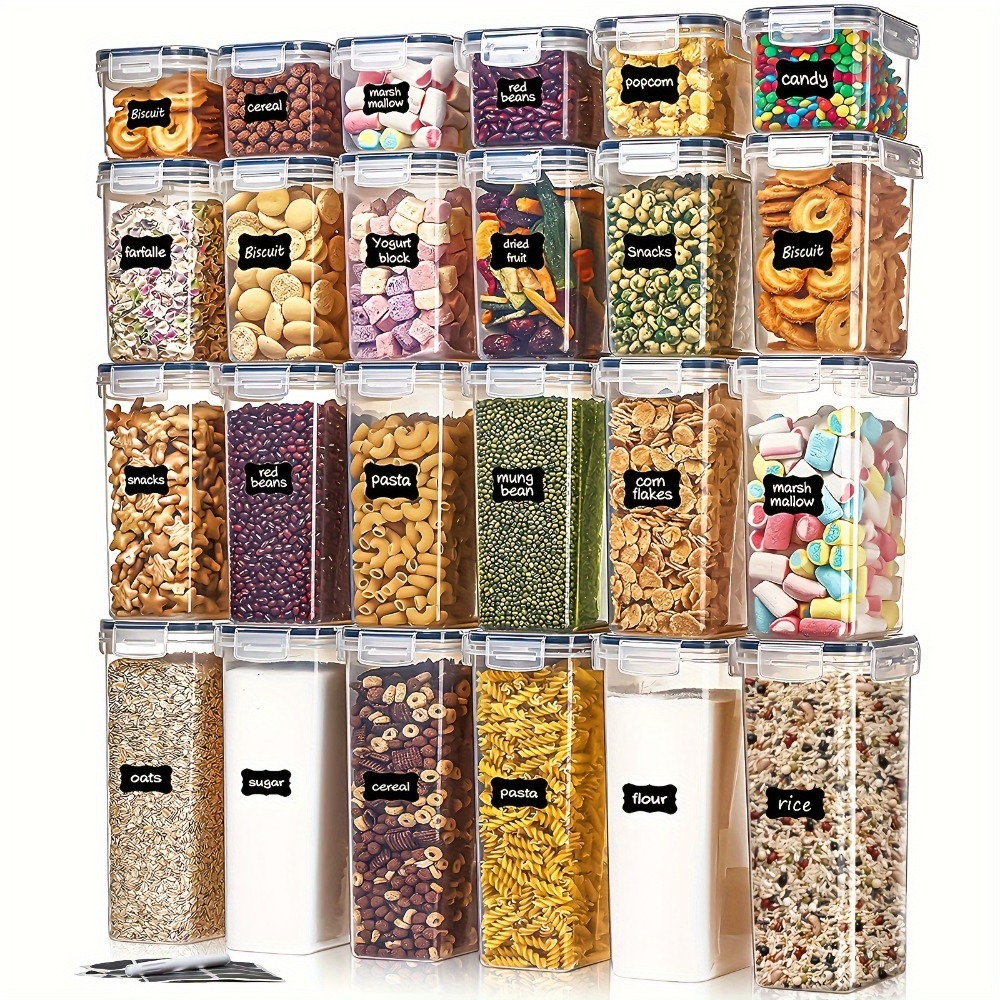 Kitchen Baking Tray Organizer - 24-teiliges Lebensmittel-Aufbewahrungsset 12 Behälter 12 Deckel