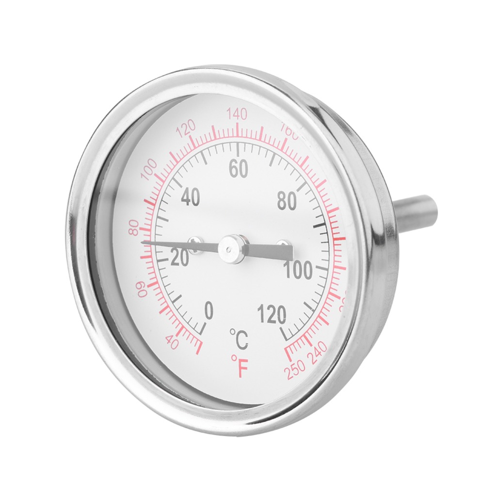Oven Thermometer Analog - Edelstahl-Ofenthermometer Silbernes Analoges Zifferblatt Fleischthermometer Präzises