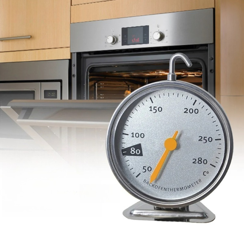 Oven Thermometer Analog - Edelstahl-Ofenthermometer mit Großem Zifferblatt 50-280°C ℃