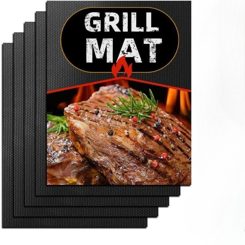 Super Kitchen Baking Mat - 5 Stück Teflon-Grillmatten, antihaftbeschichtet, für BBQ,
