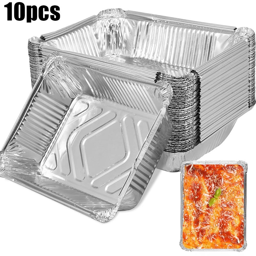 Kitchen Baking Containers - 10PCS Einweg Aluminium Folie Lebensmittel Lagerung