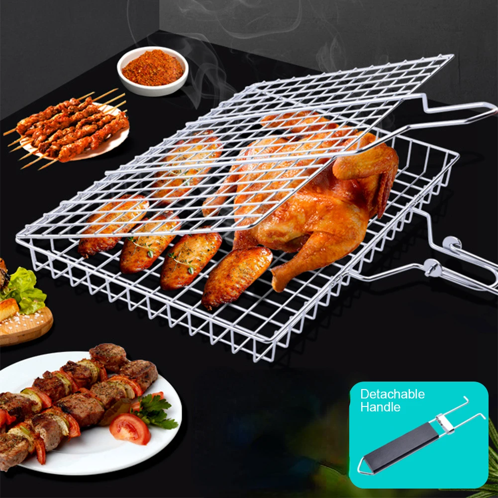 Super Kitchen Baking Mat - BBQ-Netz aus Edelstahl 304, antihaftbeschichtet, Grillkorb,