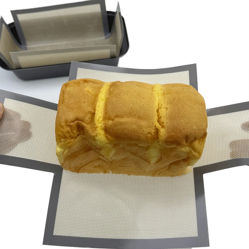 Kitchen Baking Pan - Silikon-Brotbackform-Einlagen, wiederverwendbare antihaftbeschichtete Backmatten für 9,5