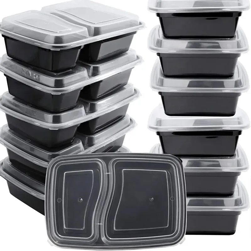 Kitchen Baking Tray Organizer - 10 Sets Einweg-Lebensmittelboxen mit Deckel, Mikrowellen-Lebensmittelaufbewahrungsboxen,