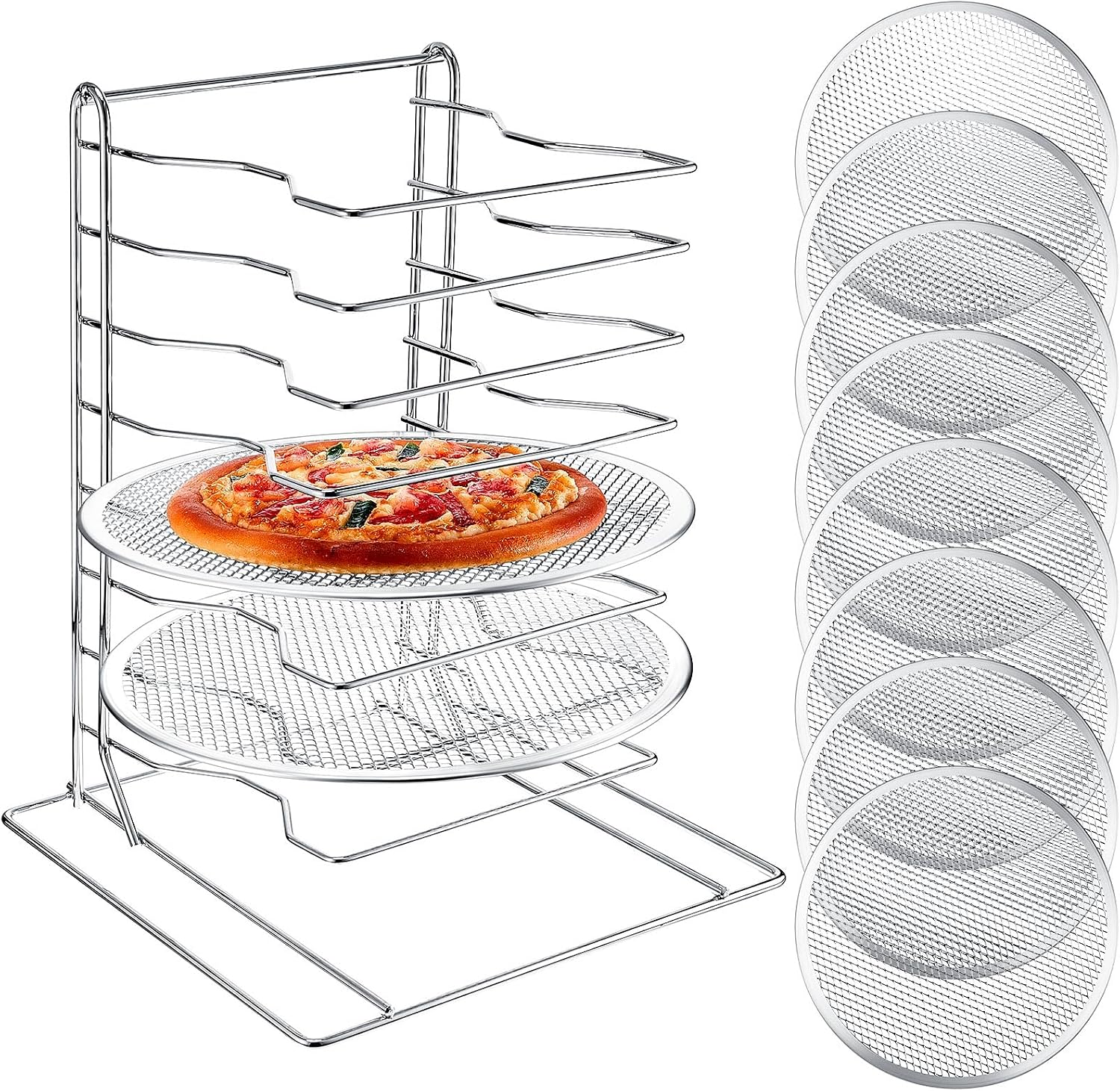 Pizza-Regal mit 8 Etagen und 8 – Kitchen Baking Pan Bewertung und Preis