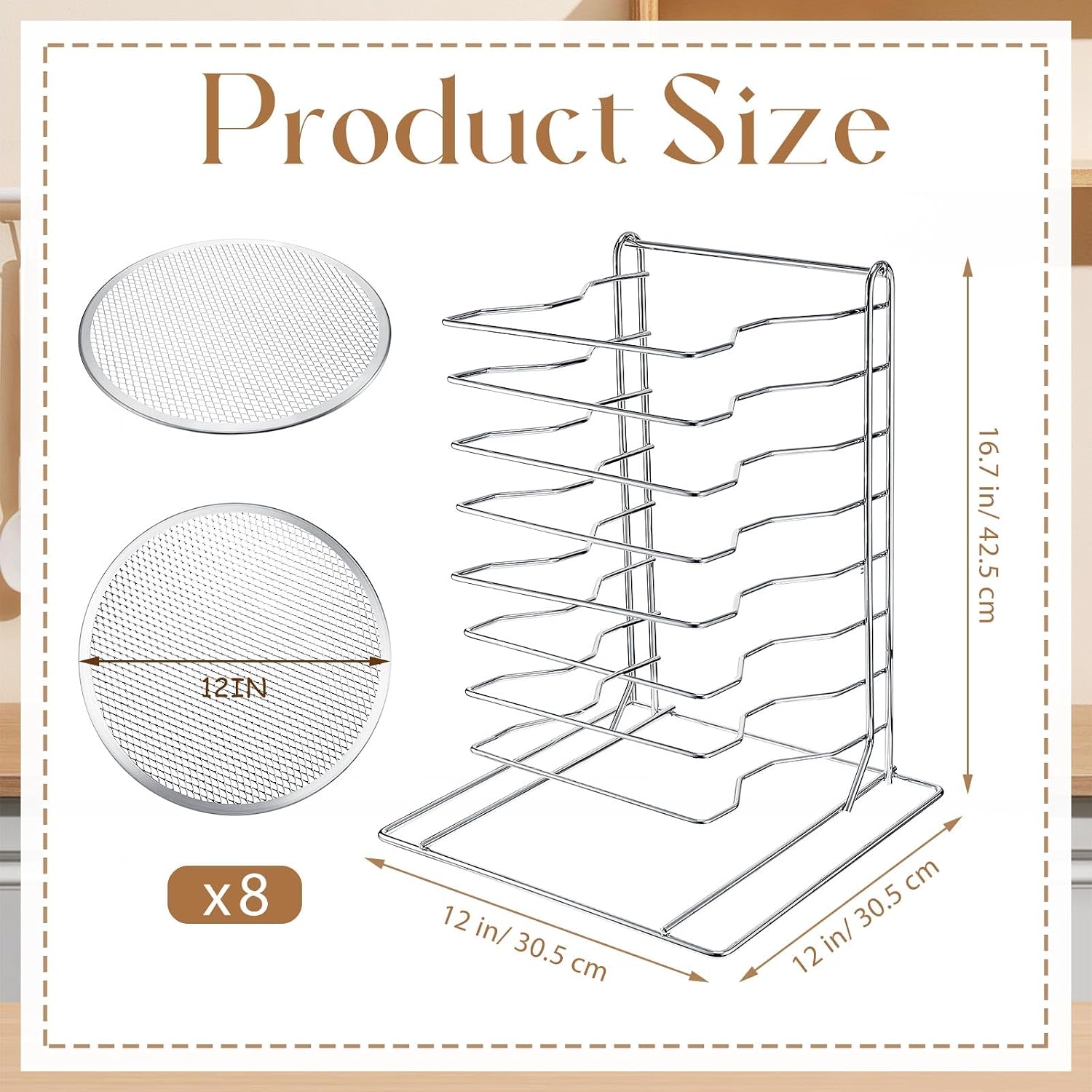 Pizza-Regal mit 8 Etagen und 8 – Kitchen Baking Pan Bewertung und Preis