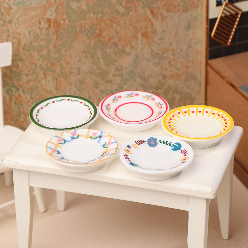 5Pcs 1/12 Puppenhaus Mini Plat – Miniature Baking Kitchen Bewertung und Preis