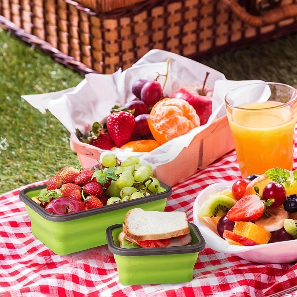 1/4PCS Falten Silikon Lunch Bo – Kitchen Baking Tray Organizer Bewertung und Preis