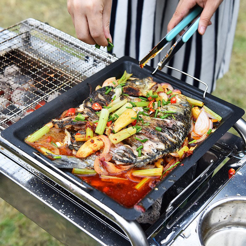 Dicke quadratische Grillpfanne – Kitchen Baking Containers Bewertung und Preis