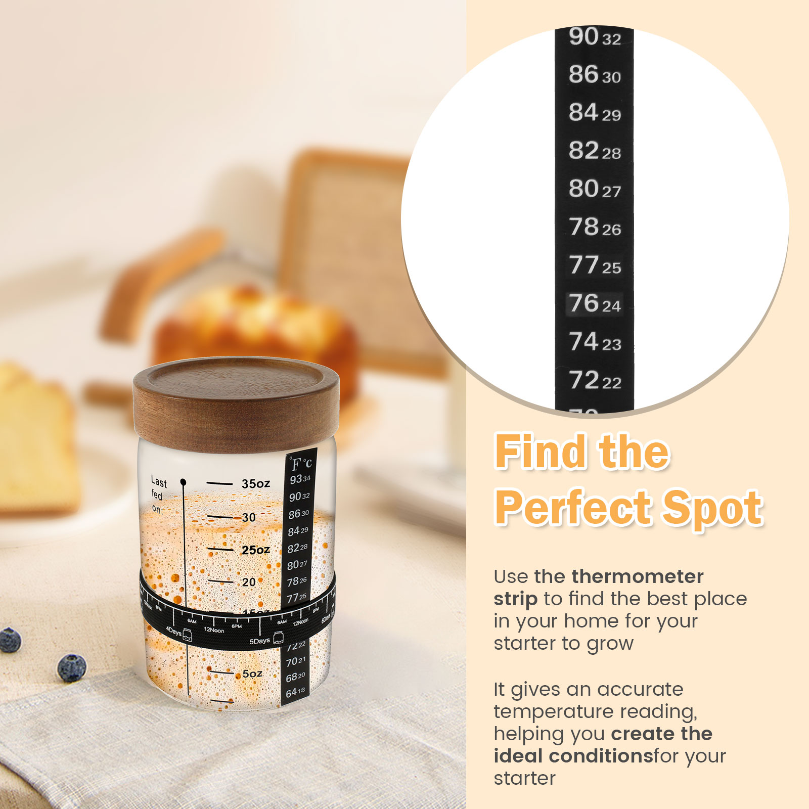 Sauerteig-Starterglas-Set, 100 – Kitchen Baking Containers Bewertung und Preis